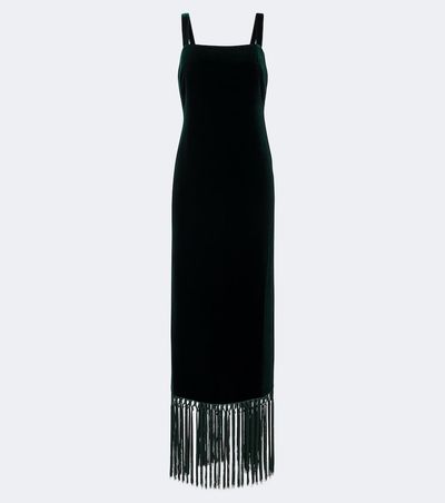 Taller Marmo Taller Marmo Palermo fringed velvet maxi dress