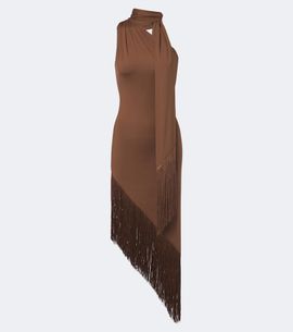 Taller Marmo Taller Marmo Siwa fringed scarf-detail midi dress