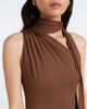 Taller Marmo Taller Marmo Siwa fringed scarf-detail midi dress - 3