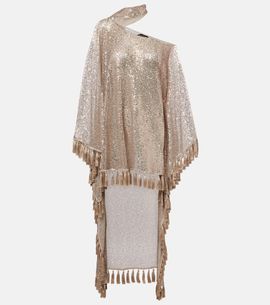 Taller Marmo Taller Marmo Trebbia asymmetric sequined mesh kaftan