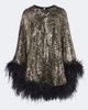 Taller Marmo Taller Marmo Vegas Disco feather-trimmed minidress - 1