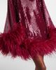 Taller Marmo Taller Marmo Vegas sequined feather-trimmed chiffon kaftan - 5