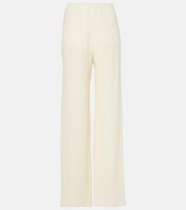 Taller Marmo Taller Marmo Zoagli cotton and silk-blend straight pants