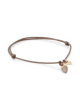 Tamara Comolli Women's My Mikado 18K Rose Gold & Diamond Pavé Acorn Sliding Knot Cord Bracelet