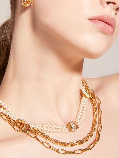 TANI by MINETANI Kate Wave Pearl Necklace