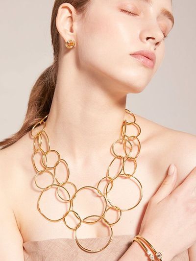 TANI by MINETANI Mia Link Stud Earrings