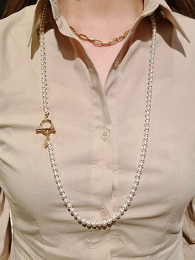 TANI by MINETANI Shay Infinity Pearl Long Necklace