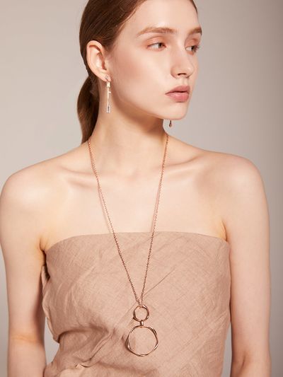 TANI by MINETANI Tania Two Ring Necklace