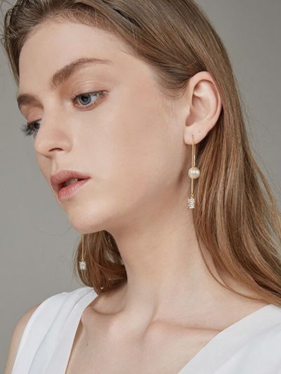 TANI by MINETANI Timeless Chain Earring_Emerald cut