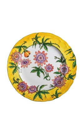 Tania Bulhoes Tania Bulhoes Flor de Maracuja Dinner Plate White