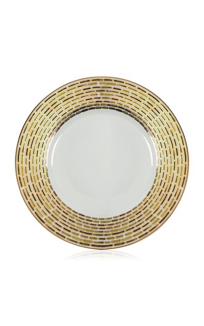 Tania Bulhoes Tania Bulhoes GoldDetailed Porcelain Charger Multi