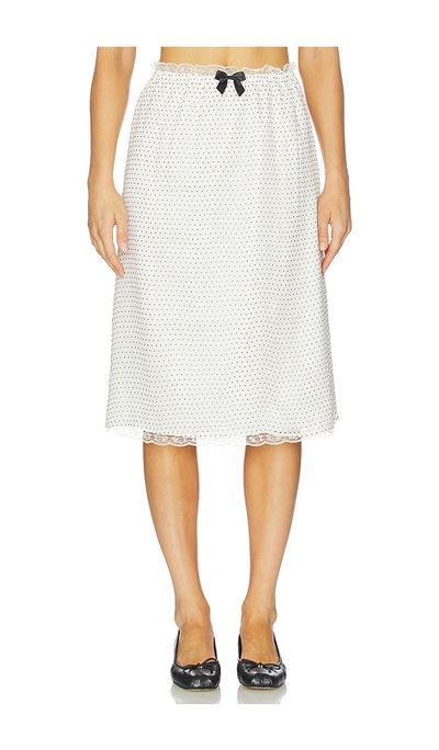 Tanner Fletcher Tanner Fletcher Celerie Lace Trim Slip Skirt