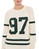 Tanner Fletcher Tanner Fletcher Flynn "97" Varsity Long Sleeve Tee Ivory/Green - 1