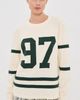Tanner Fletcher Tanner Fletcher Flynn "97" Varsity Long Sleeve Tee Ivory/Green - 3