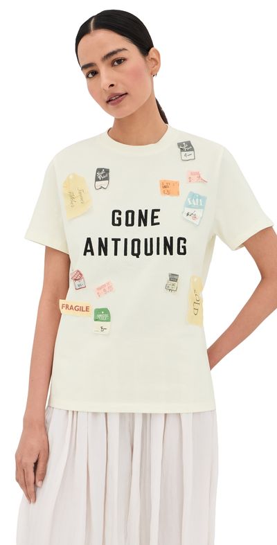 Tanner Fletcher Tanner Fletcher Gone Antiquing Applique Tee Ivory
