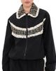 Tanner Fletcher Tanner Fletcher Kennedy Ruched Stripe Track Jacket Black Plaid - 1