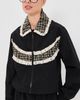 Tanner Fletcher Tanner Fletcher Kennedy Ruched Stripe Track Jacket Black Plaid - 2
