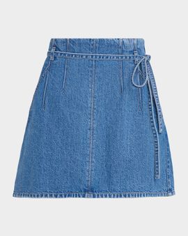 Tanya Taylor Annika Denim Mini Skirt