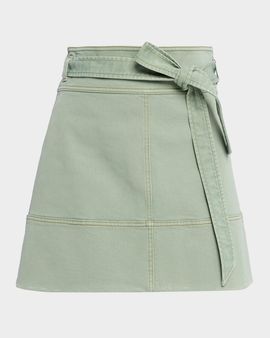 Tanya Taylor Courtney Denim Mini Skirt