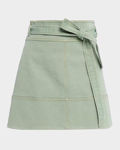 Tanya Taylor Courtney Denim Mini Skirt
