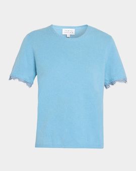 Tanya Taylor Dailey Cashmere Short-Sleeve Sweater