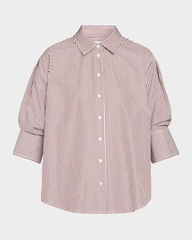 Tanya Taylor Emmy Striped Cotton Puff-Sleeve Shirt
