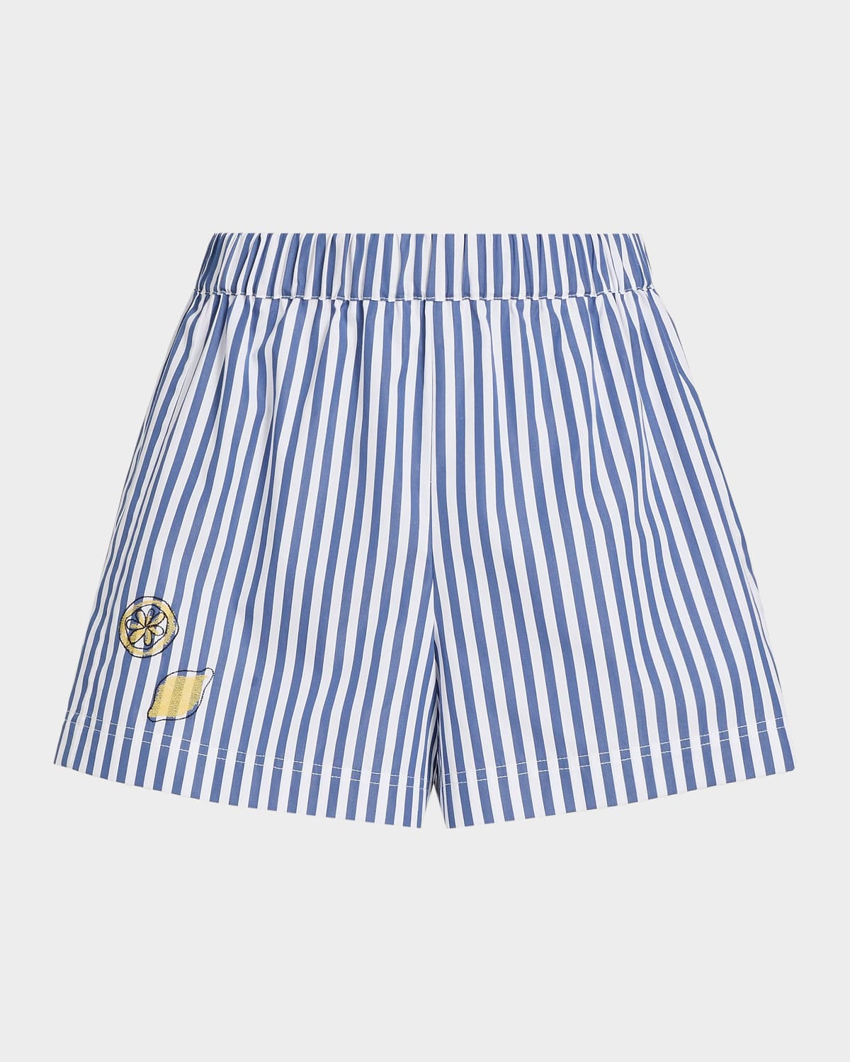 Tanya Taylor Fallon Striped Cotton Shorts
