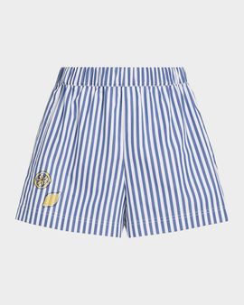 Tanya Taylor Fallon Striped Cotton Shorts