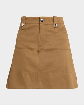 Tanya Taylor Hudie Twill Mini Skirt