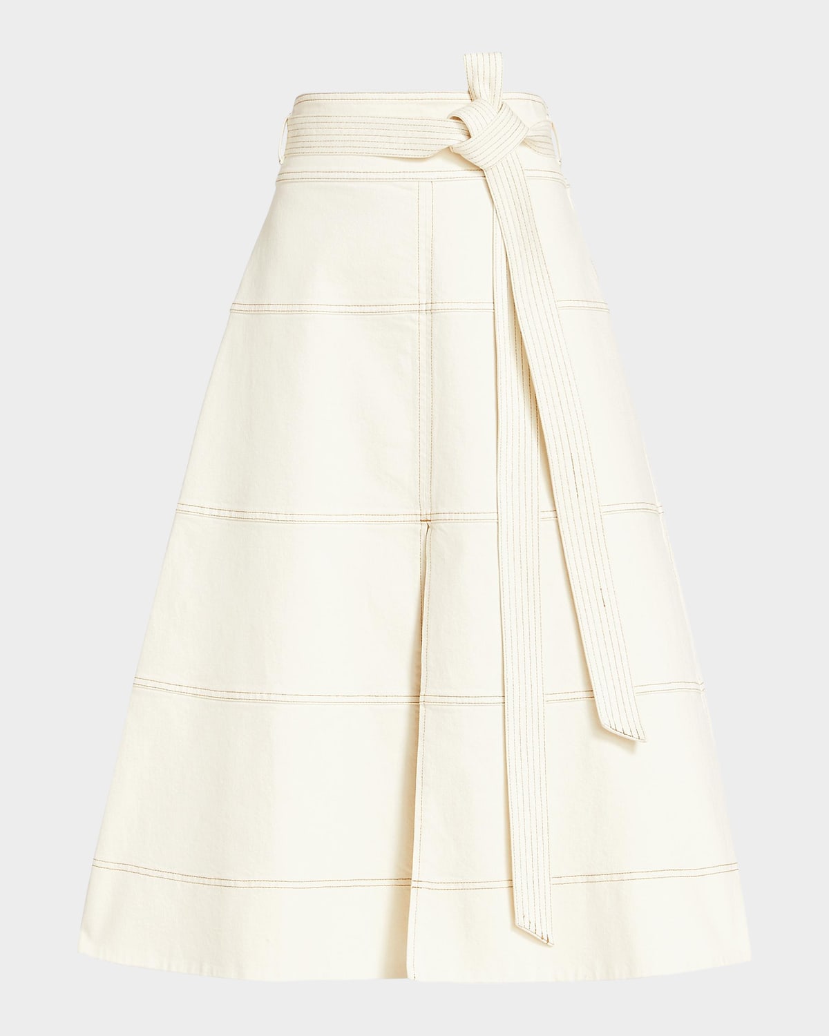 Tanya Taylor Hudson Belted Midi Skirt