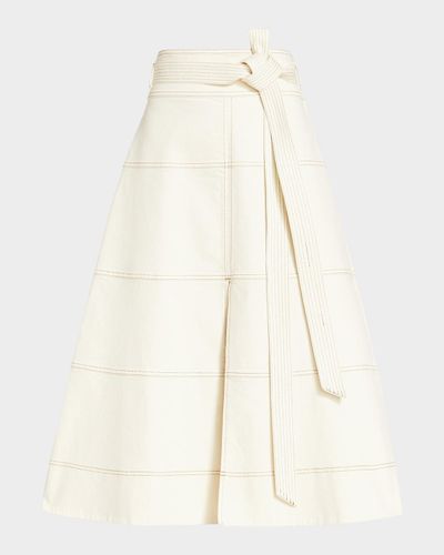 Tanya Taylor Hudson Belted Midi Skirt