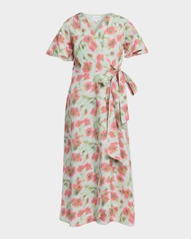 Tanya Taylor Klaire Wrap Midi Dress