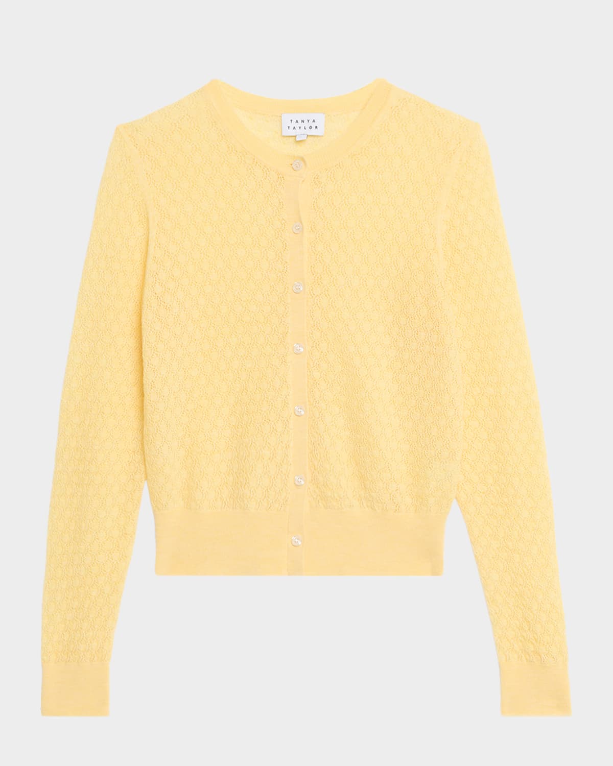 Tanya Taylor Lisa Pointelle-Knit Cardigan