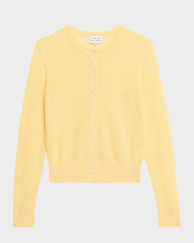 Tanya Taylor Lisa Pointelle-Knit Cardigan
