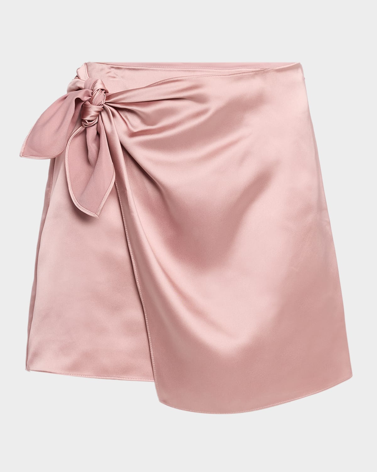 Tanya Taylor Lydia Satin Wrap Skirt