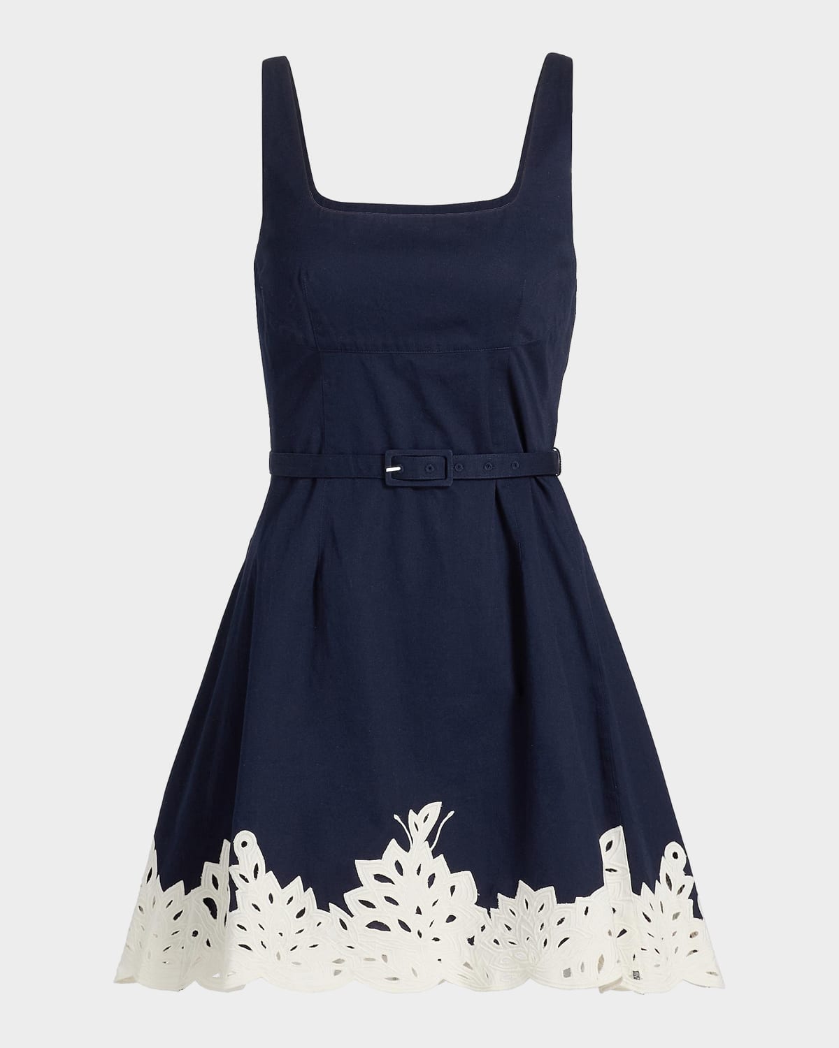 Tanya Taylor Paige Cutwork Lace Cotton Minidress