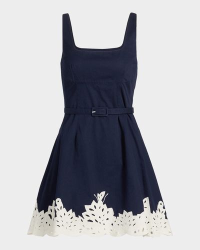 Tanya Taylor Paige Cutwork Lace Cotton Minidress