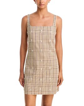 Tanya Taylor Tanya Taylor Barton Faux Pearl Embellished Mini Dress