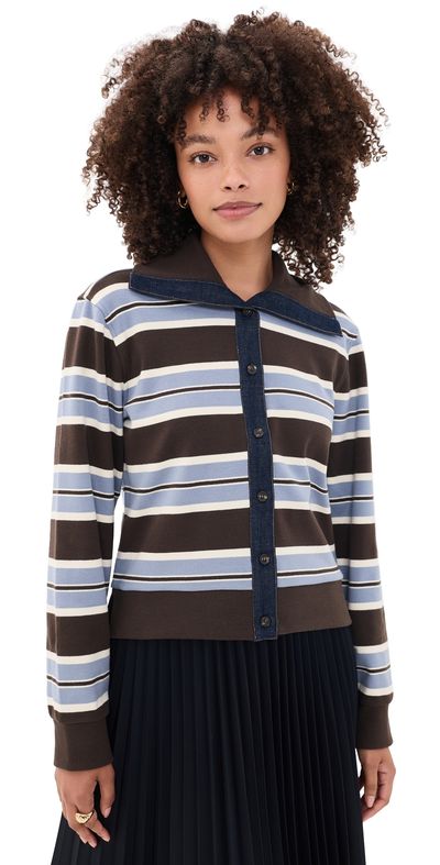 Tanya Taylor Tanya Taylor Bronwyn Jacket Dark Fig/Winter Sky/Cream Multi