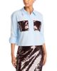 Tanya Taylor Tanya Taylor Largaux Sequin Pocket Cotton Oxford Shirt - 1