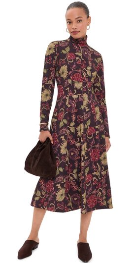 Tanya Taylor Tanya Taylor Thea Dress Dark Fig Multi