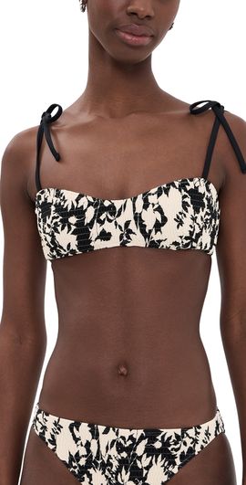 Tanya Taylor Tanya Taylor Valencia Bikini Top Black multi