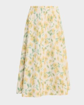 Tanya Taylor Tavia Floral Taffeta Midi Skirt