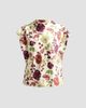Tanya Taylor Women's Adrien Floral Satin Flutter-Sleeve Top - 6