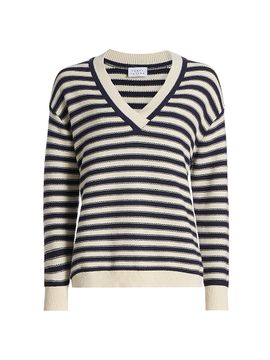 Tanya Taylor Women's Ashby Striped Cotton-Blend Sweater