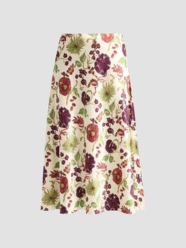 Tanya Taylor Women's Beth Floral A-Line Midi Skirt