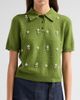 Tanya Taylor Women's Camilla Embroidered Polo Sweater - 5