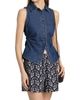 Tanya Taylor Women's Hanelle Sleeveless Denim Top - 4