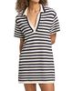 Tanya Taylor Women's Joni Stripe Polo Minidress - 3