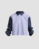 Tanya Taylor Women's Largaux Denim & Striped Shirting Top - 1